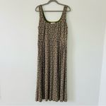 Boden Petronella Olive Green Sleeveless Jersey Dress Ostrich Bird Print 16/18R Photo 2