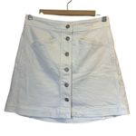 Madewell Stretch Denim A-Line Jean Mini Skirt AF059 V Front in White Womens sz 8 Photo 1