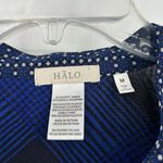 Halo Boho Sheer Top Blue Mixed Pattern High Low Long Sleeve Whimsical Size M Size M Photo 9