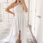 Mac Duggal NWT High Low One Shoulder Prom Dress 10825 Sequin Photo 0