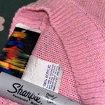 Vintage Pink Sweater Out The Window Made in USA • speckled knit crew neck 80s Size M Photo 8