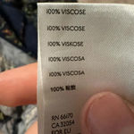 Free People  V-Neck Tunic Size XS Boho Lagen Look Flowy Blue Blouse Top Photo 4