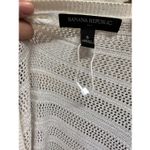 Banana Republic  Cream Open Knit Long Sleeve Sweater Tunic Top Small Photo 4