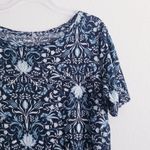 Ann Taylor  Loft Linen Abstract Print Lightweight Short Sleeve Blouse Photo 1