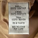 Cache  Suede Pants with Hand Crochet Peekaboo Insert at Bottom Camel Tan Sz 2 Photo 8