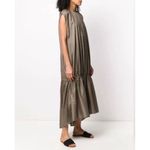 $490 Toteme L XL Pretoria Maxi Dress Green Drop Waist Lagenlook Party Wedding Size L Photo 3