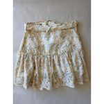 Sofie the Label Floral Flower Eyelet Tiered Belted Mini Skirt Womens Medium Photo 7