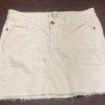 Habitual  White Fray Hem Made in USA Denim Skirt Size‎ 28 / 6 Coastal Casual Photo 0