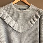 BLANK NYC NWT Gray Rum & Ruffles Sweater Medium Photo 5