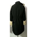 NWT $595 Jane Post S Womens Pile Lined Storm Coat Black Stone Tan Hood Faux Fur Photo 12