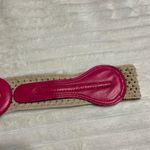pink y2k style western faux leather crochet belt Photo 4