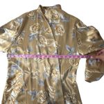 Victoria's Secret Vintage  Gold Floral Satin Long Sleeve Kimono Robe OS Y2K Retro Photo 3