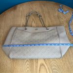 Tory Burch  Embossed Leather Bryant East West Tote Gray Shoulder Bag Le Fleur Photo 11