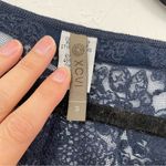 XCVI  Blue Lace Short Sleeve Sheer Swimsuit Coverup Tunic S Floral Embroidery Photo 9