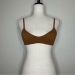 Aerie Scoop Neck Brown Crinkle Textured Bikini Top Photo 2