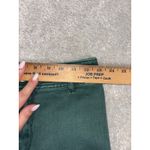 Miou Muse Pants Women's Medium Wide Leg Cropped Raw Hem Casual Trousers Green Photo 7