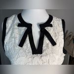 Karl Lagerfeld  White Lace Top with Black Trim Photo 1