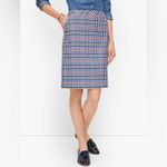 Talbots  Gingham Plaid A-Line Skirt size 10 NEW Red Navy Blue Black White Photo 1