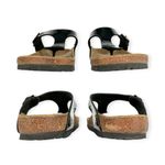 Birkenstock | Size 38 7-7.5 | GIZEH Patent Black Adjustable Buckle Thong Sandal Photo 5