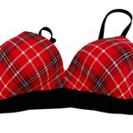Victoria's Secret PINK  VS Wear Everywhere Lightly Lined Red Plaid Bra Size 36C Photo 0