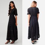 Love Shack Fancy NWT
Edie Lace Short Sleeve Midi Shirt Dress in Black Size XS Photo 1