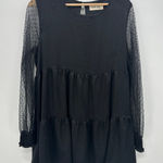 Peach Love Womens Black Tiered Babdoll Mini Dress Size M Dark Fairy Grunge Emo Photo 0