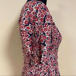 Free People Laced Up Corset Mid Sleeve Floral Mini Dress in Black Combo Size S Photo 9