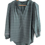 Madewell Silk size S Memory Blouse in a green and blue "Bandana Floral" print Photo 0