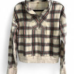Free People  Plaid Quarter Zip Pullover Sweater- Size‎ Small Photo 0