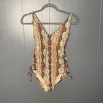 Kona Sol NWT Side-Cinch Medium Coverage One Piece Swimsuit, Animal Print Size M Photo 4