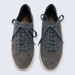 Aetrex  Gray Quilted Suede Lace Up White Sole Arch Support Orthopedic Sneaker 7.5 Photo 2