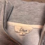 Elan  Cropped Collared Womens Small Gray Casual Sweatshirt Photo 1