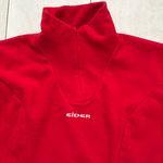 Eider Fleece Jacket Quarter Zip Women’s 40 Red Ski Outdoors Full Zip Mock Neck Size M Photo 1