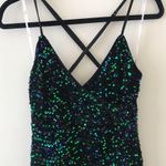 Lulus Keep it Regal Green Iridescent Sequin Maxi Dress Photo 9