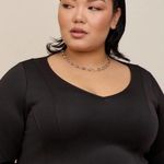 Torrid Black Scuba Fit&Flare Mini Dress Sz.4 NWT Photo 2