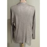 LIENRIDY Women's Tan Cardigan Sweater Size XL Ribbed Preppy Classic Minimalist Brown Photo 3