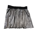 Zadig & Voltaire Pleated Mini Skirt Jaffar Silver Size Medium 38 Photo 0