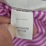 Nike Dri-FIT Magenta & White Striped V-Neck Cropped Tee Size Small Photo 8