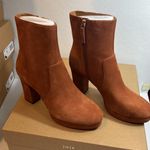 Joie Livia Suede Booties Whiskey color casual classic stylish chic dress cute Photo 1