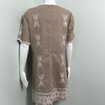 ZARA  Embroidered Tan Mini Dress XL Photo 10