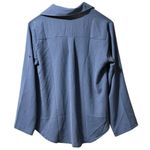Moyabo Women's Popover Shirt 3/4 Blue Blouse Size XL Career‎ Modern Professional Photo 1