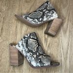 DV Dolce Vita Snakeskin Animal Print Slip On Block Heel Mules Women's Size 8 Gray Photo 7