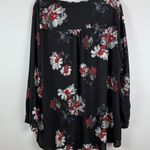 Chelsea & Theodore Top Women's 2XL Black Multi Floral V Photo 2