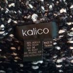 Kalico M Black White Merle Big Knit Cardigan Size M Photo 2