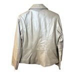 Bradley Bradley Bayou Women’s Champagne Metallic Leather Jacket Size Small Photo 1