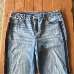 Chico's  So Slimming Girlfriend Crop Jeans Blue Stretch Denim Slim Leg Photo 1