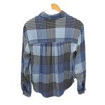 Pilcro Womens Plaid Edition The Hadley Relaxed Buttondown Shirt Blue Black XS Photo 4