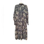 H&M Navy and Cream Long Sleeve Dress Photo 1