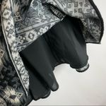 Sam Edelman Aztec Pattern Skater Dress Flared Metallic Thread Black White Size 4 Photo 10