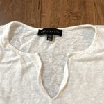 Sanctuary  White Linen V-Neck Short Sleeve Top Photo 2